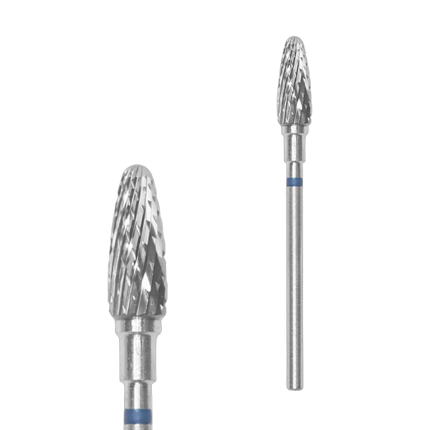 карбідна фреза для нігтів форма кукурудзи STALEKS PRO EXPERT 5 x 13 мм Середній (Синій)