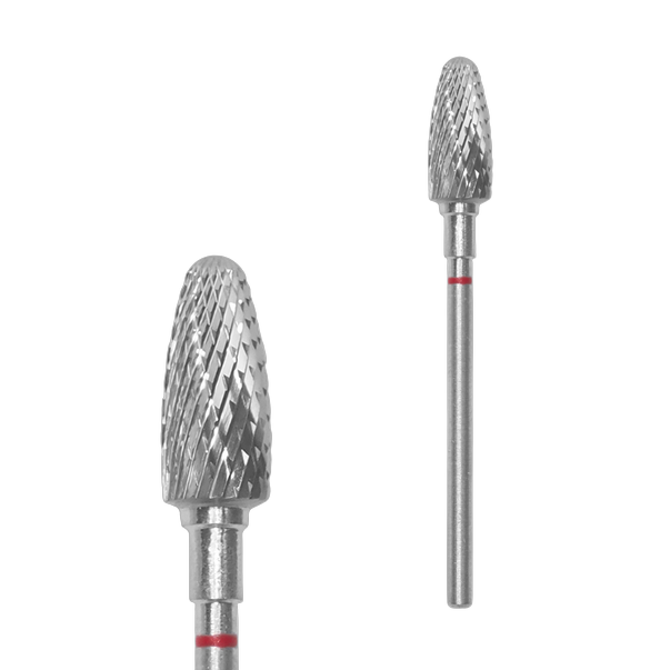 Карбіда біт для нігтів форма кукурудзи STALEKS PRO EXPERT 6 x 14 мм Fine (Red)