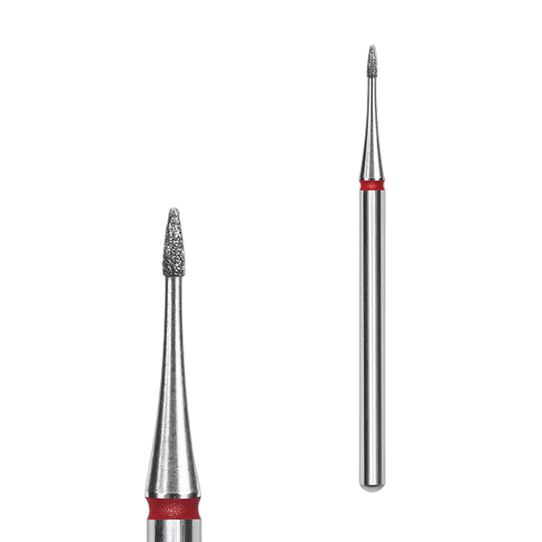 Staleks Pro Алмазна фреза Пламя з червоної насечкой mini EXPERT 1 х 3 мм