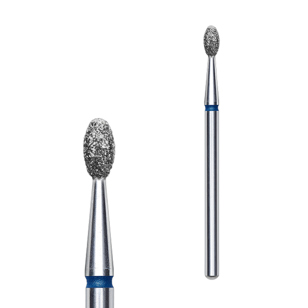 STALEKS PRO EXPERT Diamond Bit — оливкова форма, синя (Середня), 2.5 x 5 мм