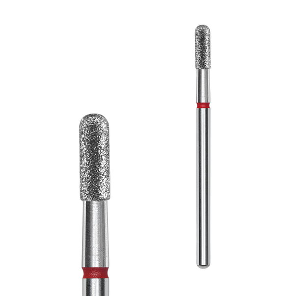 Фреза алмазна Циліндр закруглений STALEKS PRO EXPERT 2,3 х 6,5 мм червоний