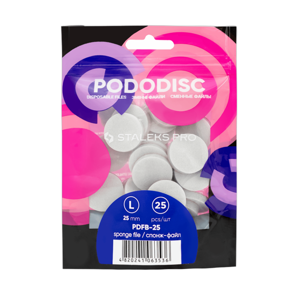 Спонж-файл полірувальник для педикюрного диска STALEKS PRO PODODISC L Expert 25 шт