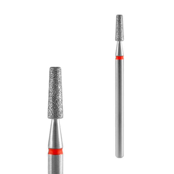 Алмазна фреза усічений конус STALEKS PRO Expert Red (червона) 2,5 х 8 мм