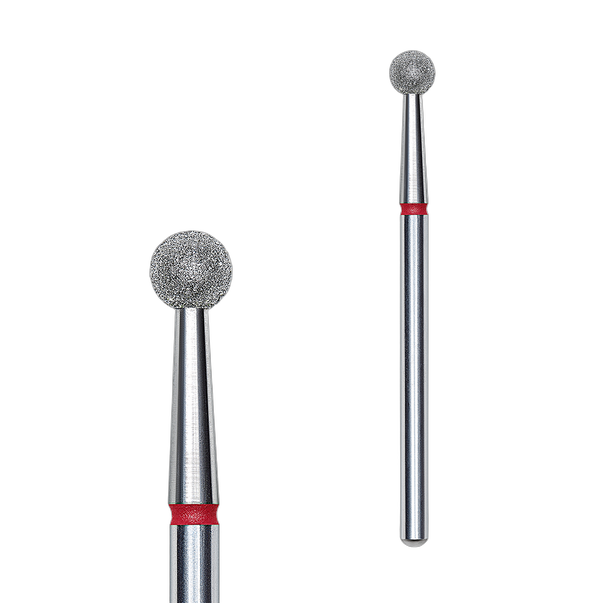 STALEKS PRO EXPERT Алмазна шарова фреза — Червоний (Тонка), 4 mm