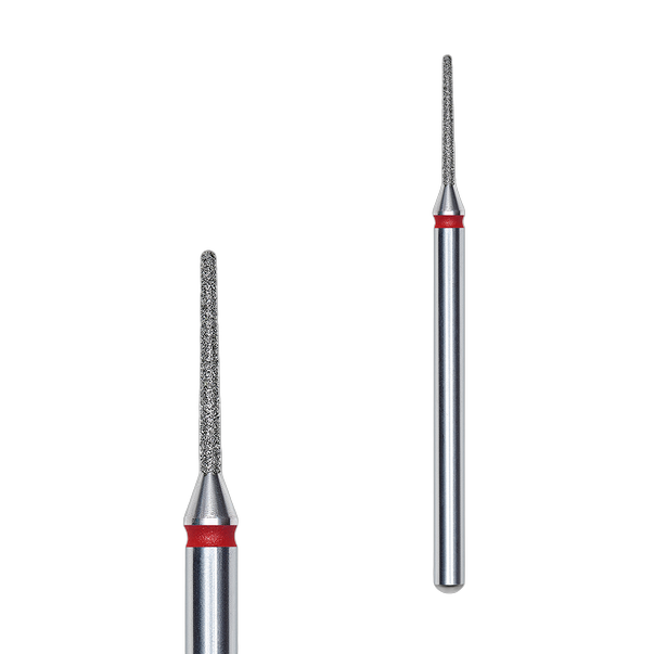 Алмазний біт для нігтів голка STALEKS PRO EXPERT 1 × 10 мм Тонкий (Червоний)