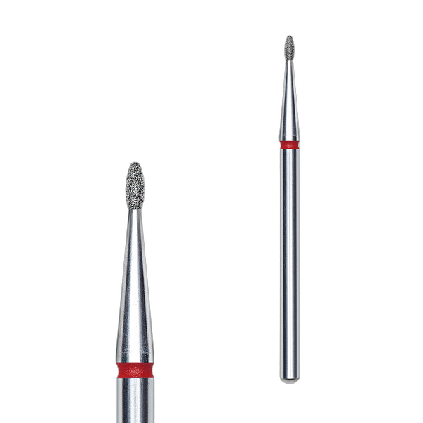 Алмазна округла фреза Bud STALEKS PRO EXPERT 1,2 × 3 мм Червоний (Тонка)