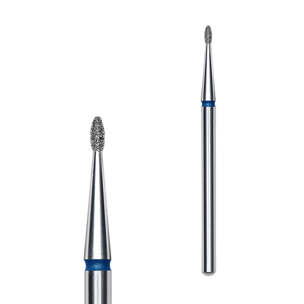 Фреза алмазна Почка закруглена STALEKS PRO EXPERT 1,2 х 3 мм синій