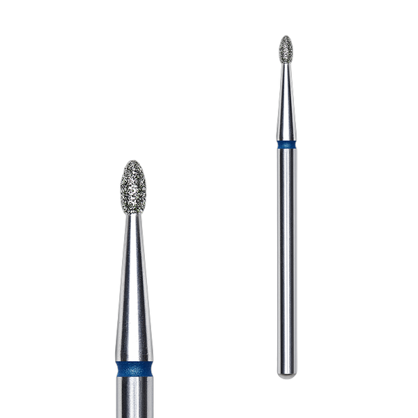 Фреза алмазна Почка закруглена STALEKS PRO EXPERT 1,6 х 3,4 мм синій