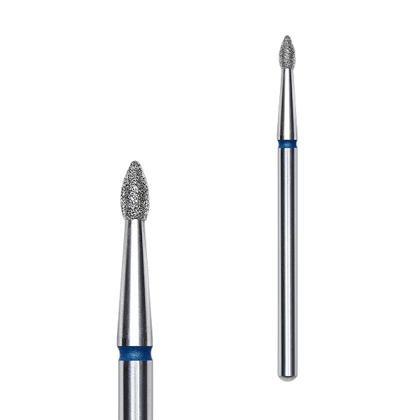 Фреза алмазна Почка гостра STALEKS PRO EXPERT 1,8 х 4 мм синій