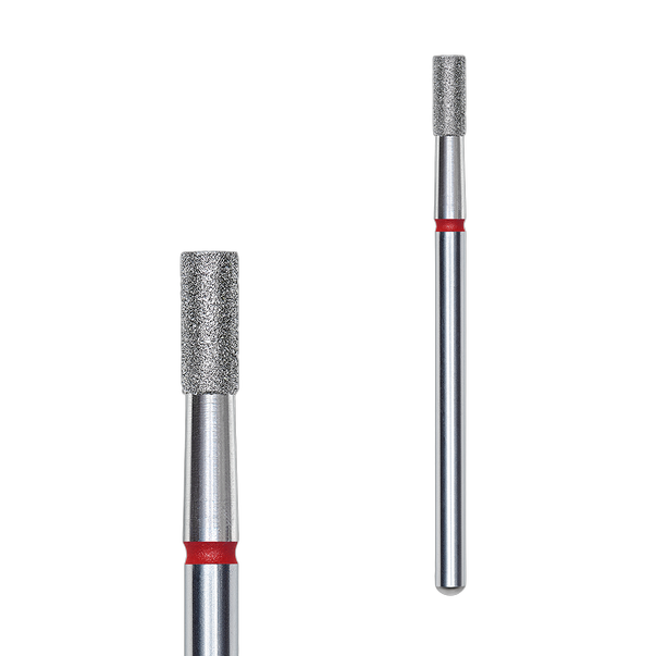 STALEKS PRO EXPERT Diamond Cylinder Bit — Червоний (Тонкий), 2.5 x 6 мм