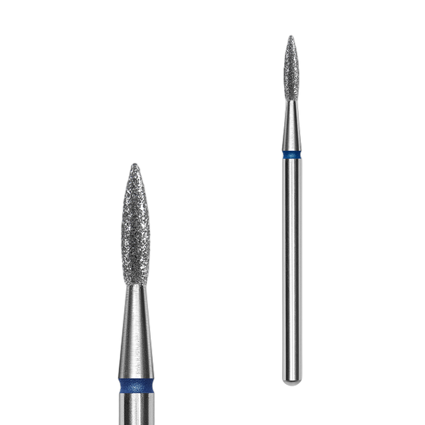 Фреза алмазна Пламя гостре STALEKS PRO EXPERT 1,8 х 8 мм синій