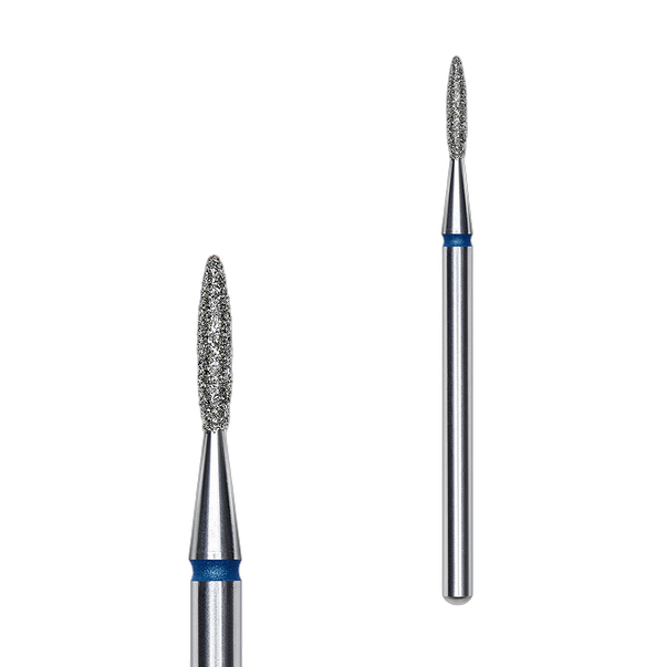 Фреза алмазна Пламя гостре STALEKS PRO EXPERT 1,6 х 8 мм синій