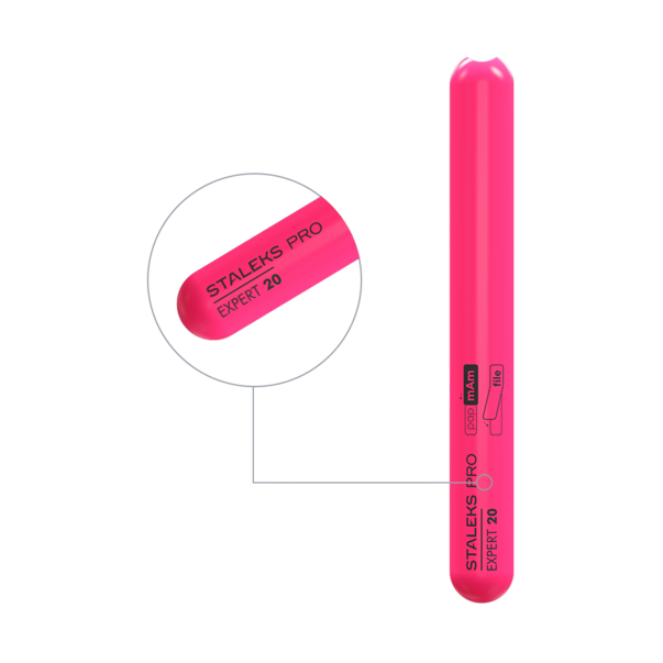 Плоска фасеточна пластикова пилочка Base STALEKS PRO Expert 20